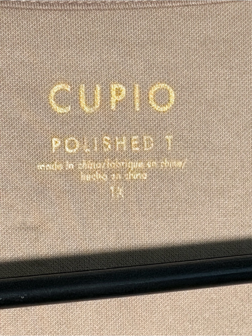Cupio Beige Scoop Neck Short Sleeve Top - Picture 2 of 10